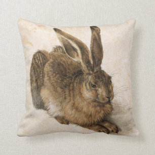 Hare av Albrecht Dürer - blommasymbolbaksida Kudde