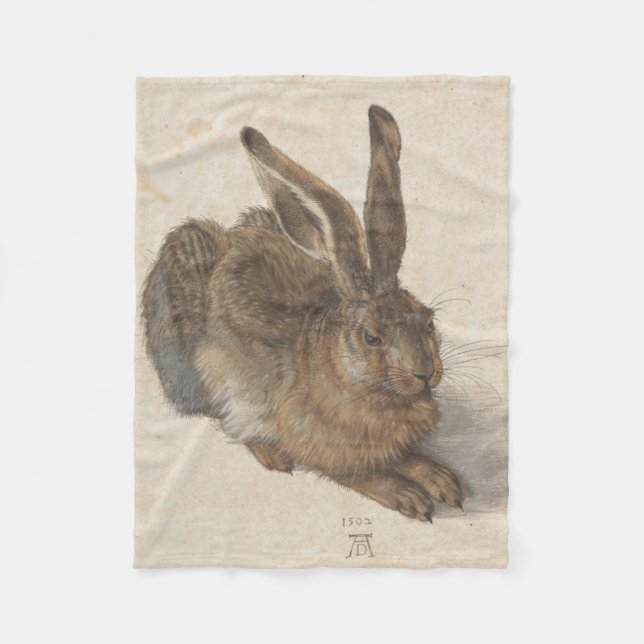 Hare (av Albrecht Dürer) Fleecefilt (Framsidan)