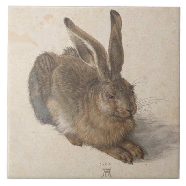 Hare (av Albrecht Dürer) Kakelplatta (Framsidan)