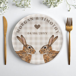 Hare Bunny Heads With Names And Date Wedding