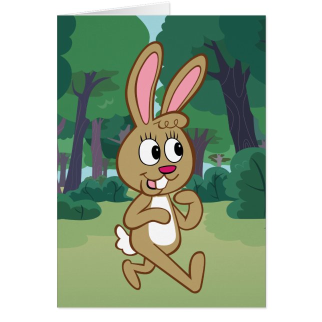 Hare för skogsvaktarestack | Becky Hälsningskort (Framsidan)