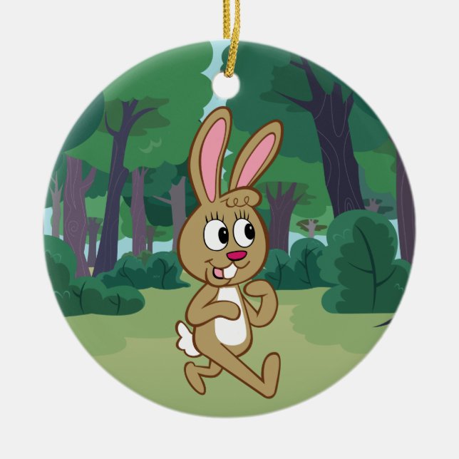 Hare för skogsvaktarestack | Becky Julgransprydnad Keramik (Framsidan)