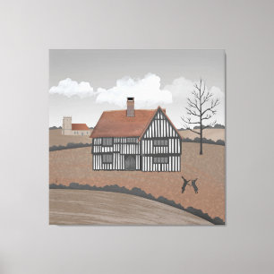 Hare House Canvastryck