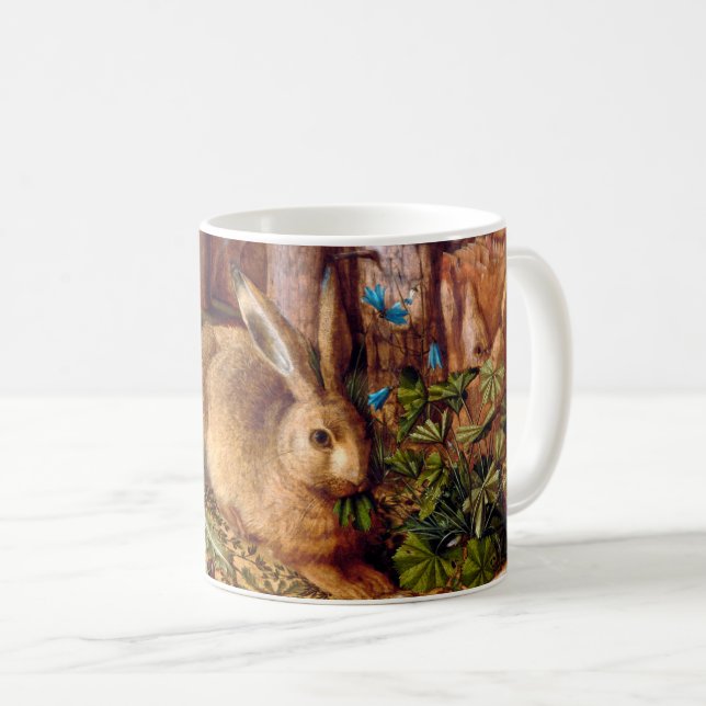 Hare i Forest Hans Hoffmann Rabbit Painting Kaffemugg (Framsida höger)
