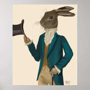 Hare i turkos Jackar Poster