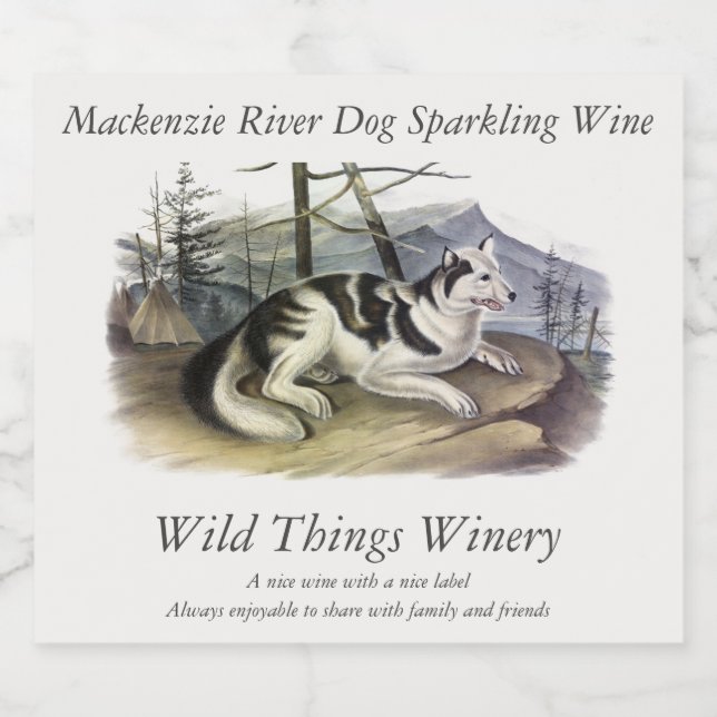 Hare-indiska Hund (Mackenzie River Hund) från Audu (Enkel etikett)