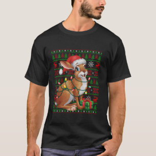 Hare Julafton Ljus Ugly Santa Hat Hare jul T S Shirt