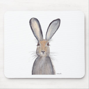 Hare kaninvattenfärg musmatta