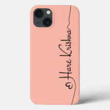 Hare Krishna art typography iPhone / iPad case