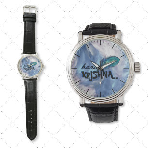"Hare Krishna" Peacock Feather Hindu Armbandsur