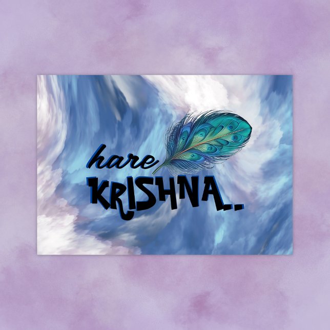 "Hare Krishna" Peacock Feather Hindu Poster (Skapare uppladdad)