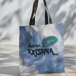 "Hare Krishna" Peacock Feather Hindu Tygkasse
