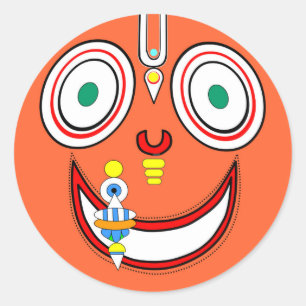 Hare Krishna Runt Klistermärke