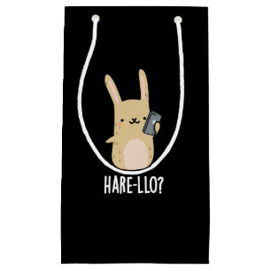 Hare-llo Där Funny Hare Rabbit Pun Mörk BG
