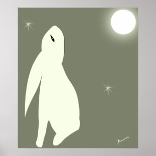 Hare Måne Poster