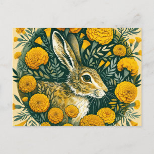 Hare Marigold Vykort