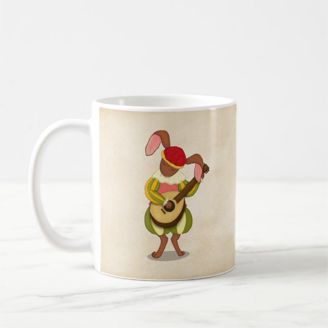 Hare med Lute och sex rytmiska moder medeltida mod Kaffemugg (Vänster)