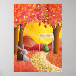 Hare och sköldpadda 2 - poster utskrift