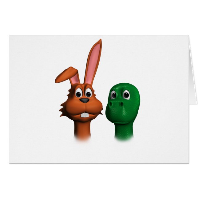 Hare och Tortoise01 Hälsningskort (Framsidan Horizontal)