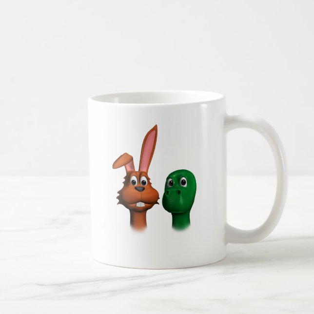 Hare och Tortoise01 Kaffemugg (Höger)