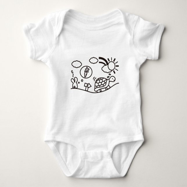 Hare och Tortoise Tee Shirt (Framsida)