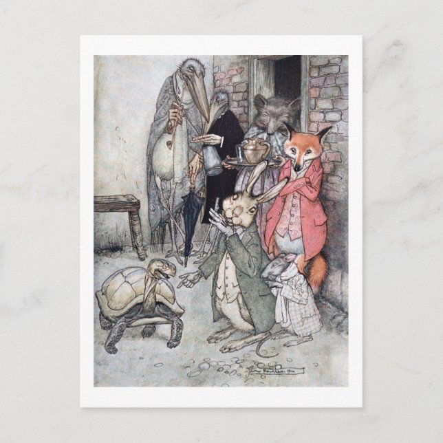 Hare och Tortoise Vykort (Framsida)