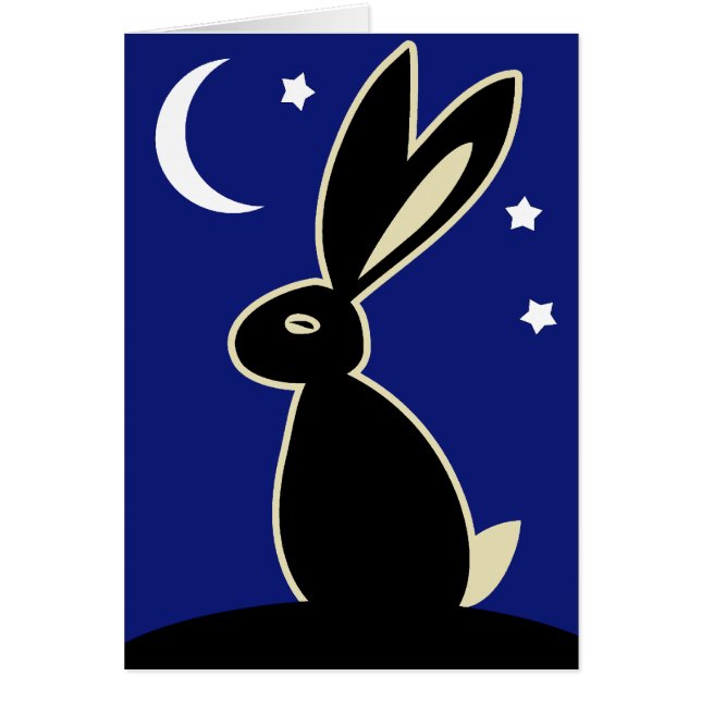 Hare på skymningen hälsningskort (Framsidan)