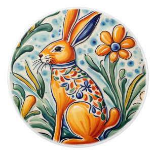 Hare Rabbit Mediterranean Bunny Folk Art Knopp