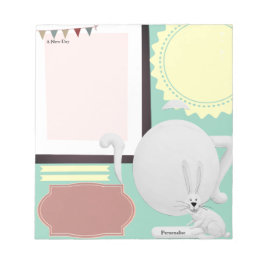 Hare Tea Pot Grönt Journal Anteckningsbok Papper Anteckningsblock