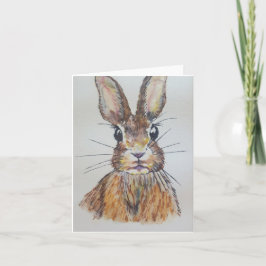 Hare (tom) - Vattenfärg och Bläck Kort
