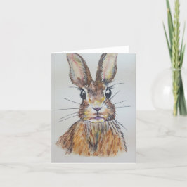 Hare (tom) - Vattenfärg och Bläck Kort