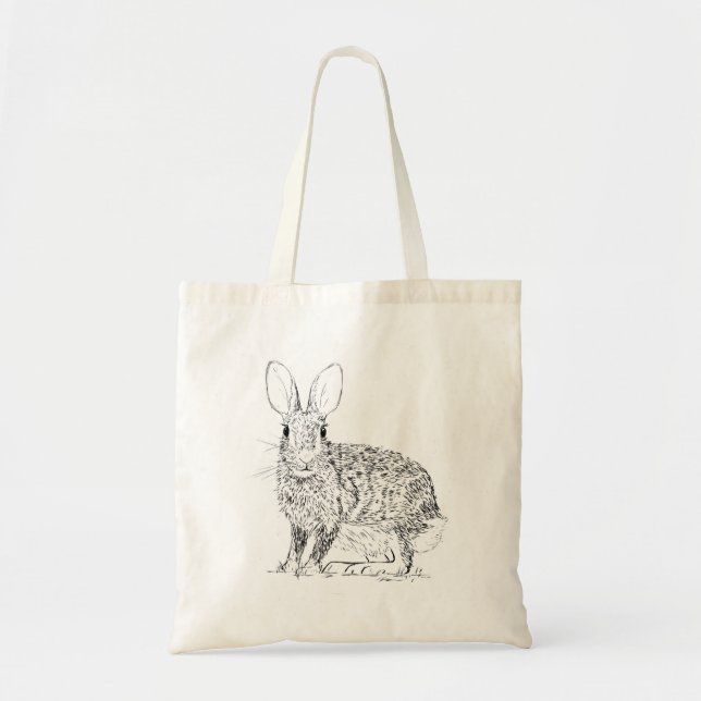 Hare Tote Bag Tygkasse (Framsidan)