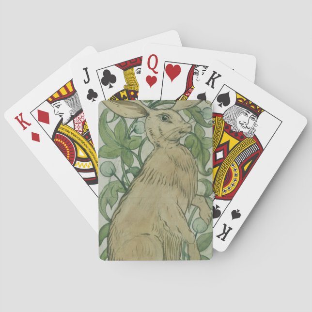 Hare (w/c på papper) spel kort (Baksidan)