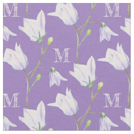 Harebell monogram lila blue-väv tyg
