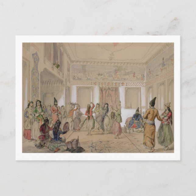 Harem Feast, Teheran (blyertspenna och blyertspenn Vykort (Framsida)