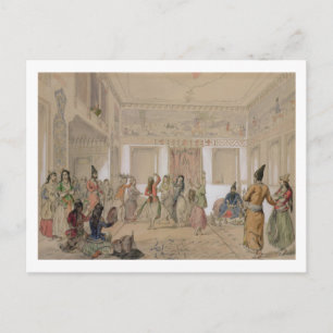Harem Feast, Teheran (blyertspenna och blyertspenn Vykort
