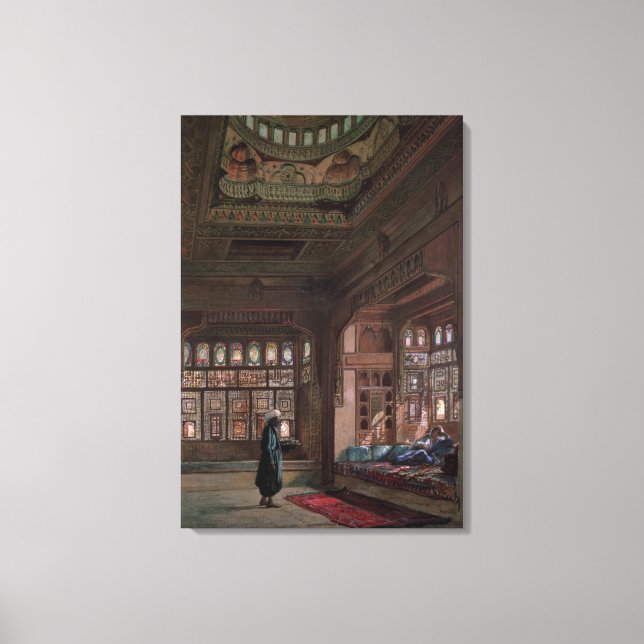 Harem of Sheikh Sadat, Kairo, 1870 Canvastryck (Framsida)