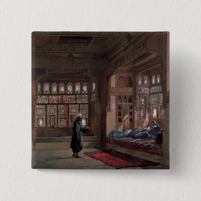 Haremen av Sheikh Sadat, Cairo, 1870 Knapp (Framsida)