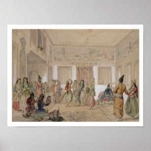 Haremfestmåltid, Tehran (rita & w/c på papper), Poster