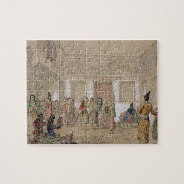 Haremfestmåltid, Tehran (rita & w/c på papper), Pussel (Horisontell)