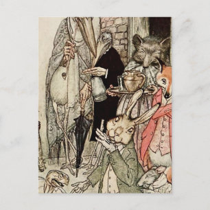 “Haren och sköldpaddan” av Arthur Rackham Vykort