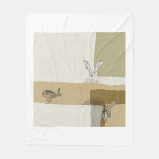 Harena och sköldpaddan en Aesops fabel Fleecefilt