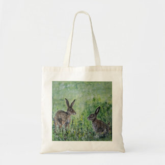 Hares i en ängshopping bag tygkasse