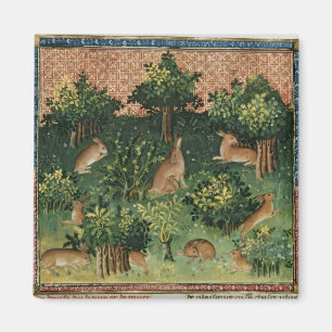 Hares i ett trä magnet