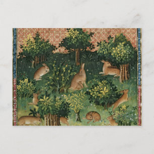 Hares in a Wood Vykort