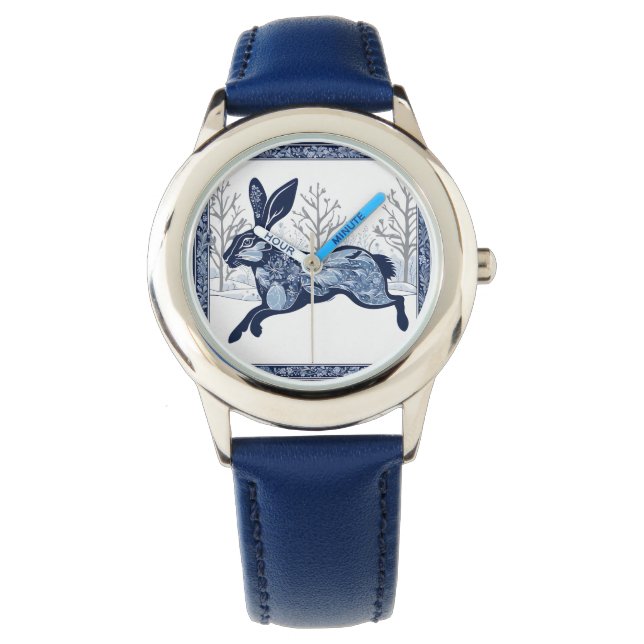 Hares Winter's Whimsical Wandering Armbandsur (Framsida)