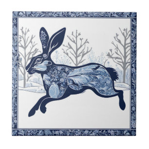 Hares Winter's Whimsical Wandering Kakelplatta