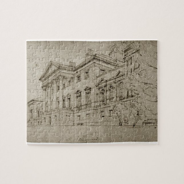 Harewood hus, Yorkshire, c.1798 (grafit på tex Pussel (Horisontell)