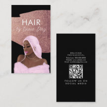 Hårflätningsalonj Schönhet Svart Skript Rosa Guld