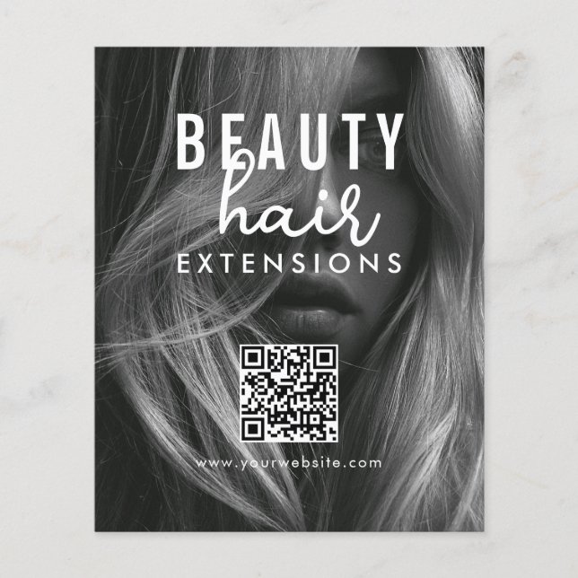 Hårförlängning Lugg Beställningsformulär Hårvarumä Flygblad (Framsidan)